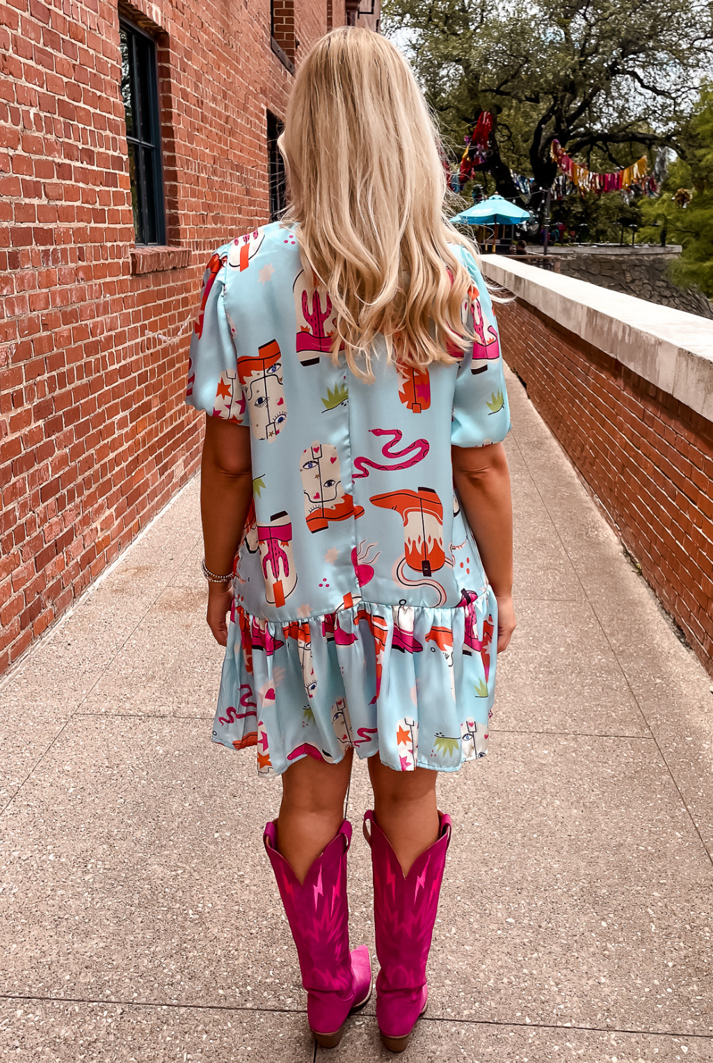 Bonaire Light Blue Boots Dress