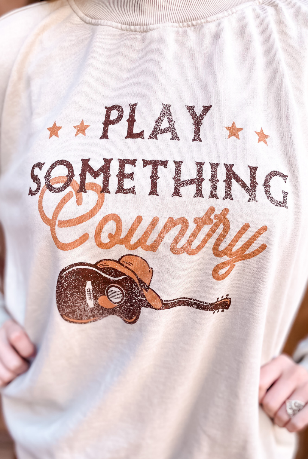 Play Something Country Sweatshirt - Oatmeal