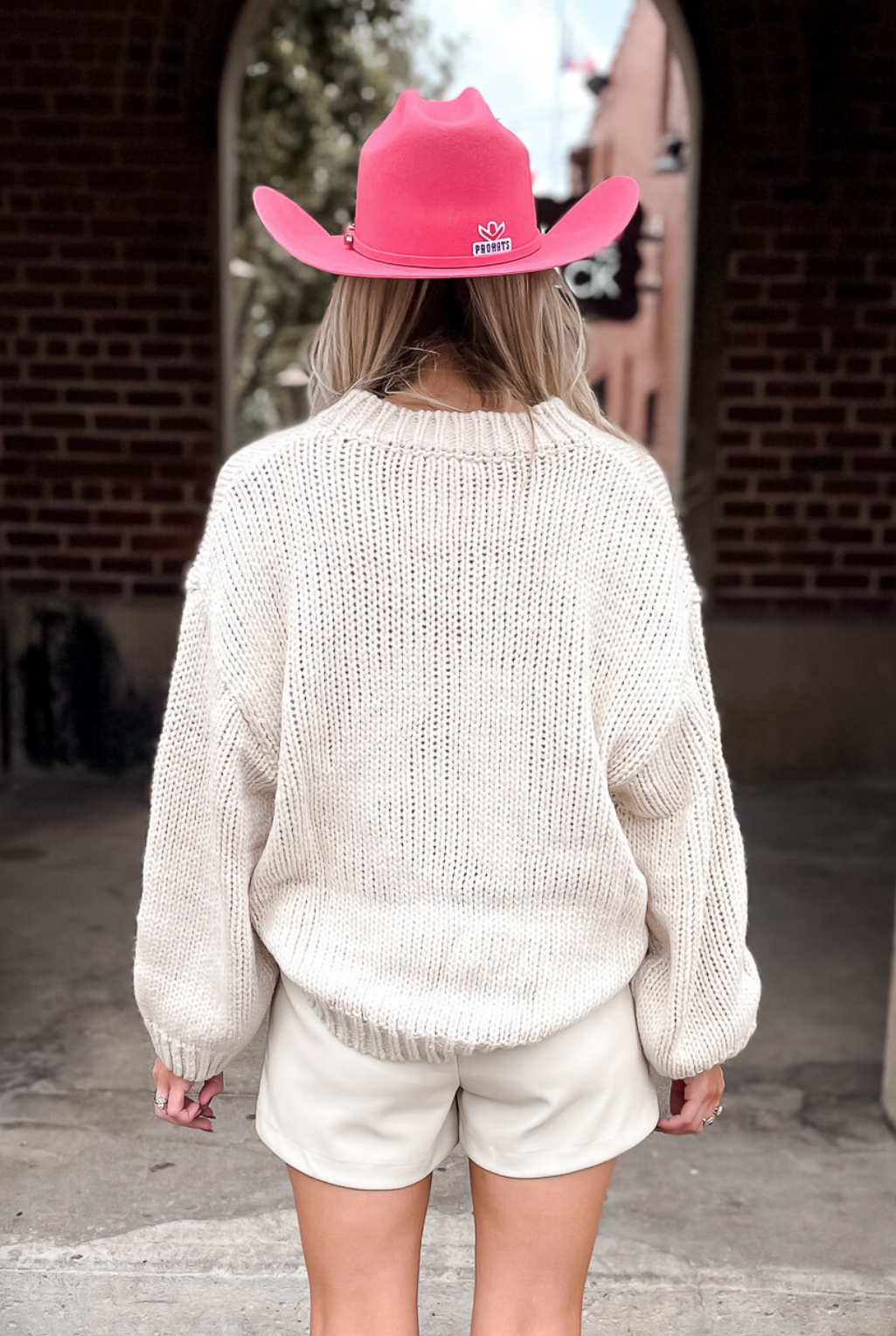 Boots & Bows Sweater - Natural