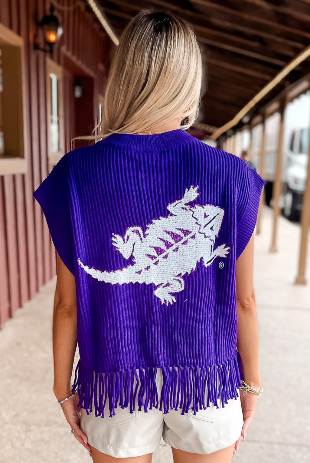 Queen Of Sparkles - Riff Ram Pearl Fringe Sweater