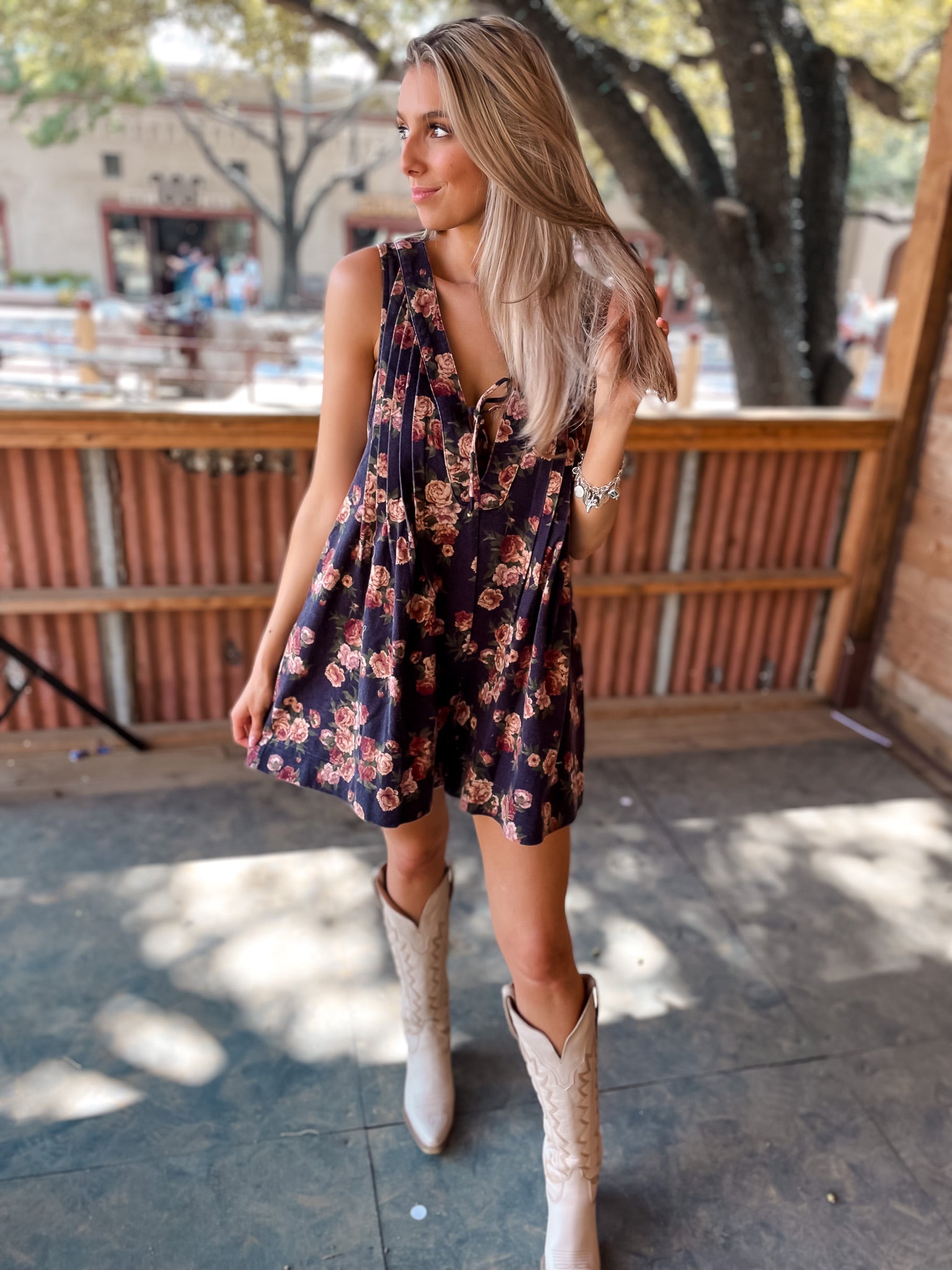 Lacy's Garden Floral Romper