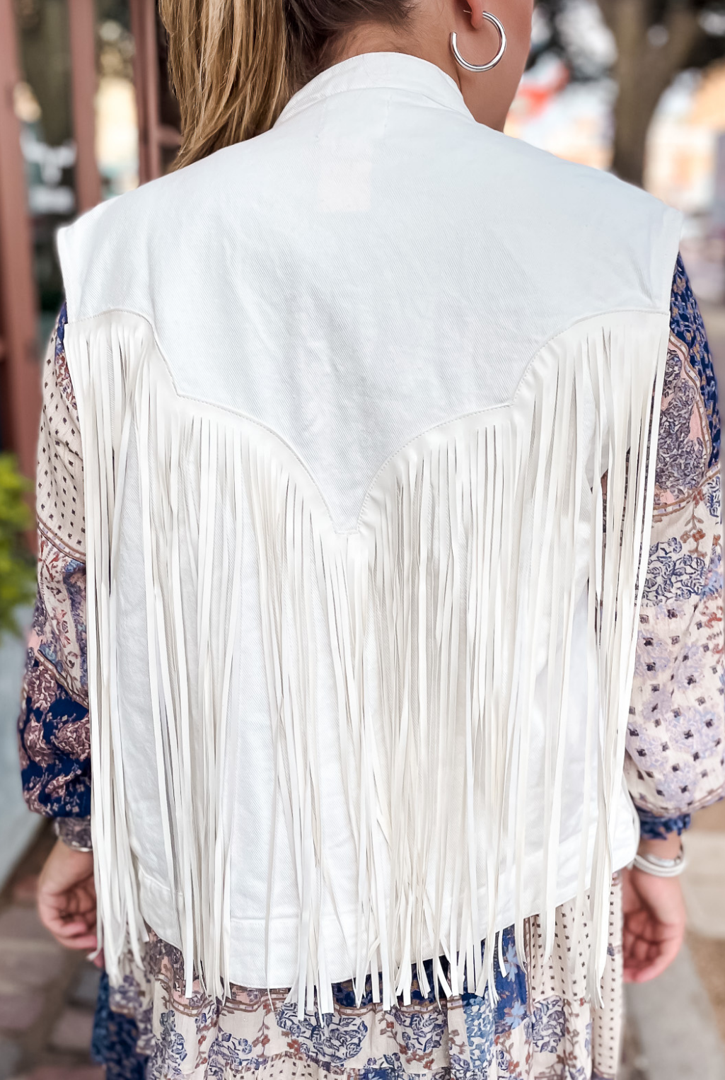 Fringe Zip Up Vest