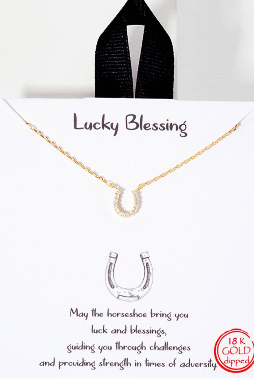 Rhinestone Horseshoe Necklace