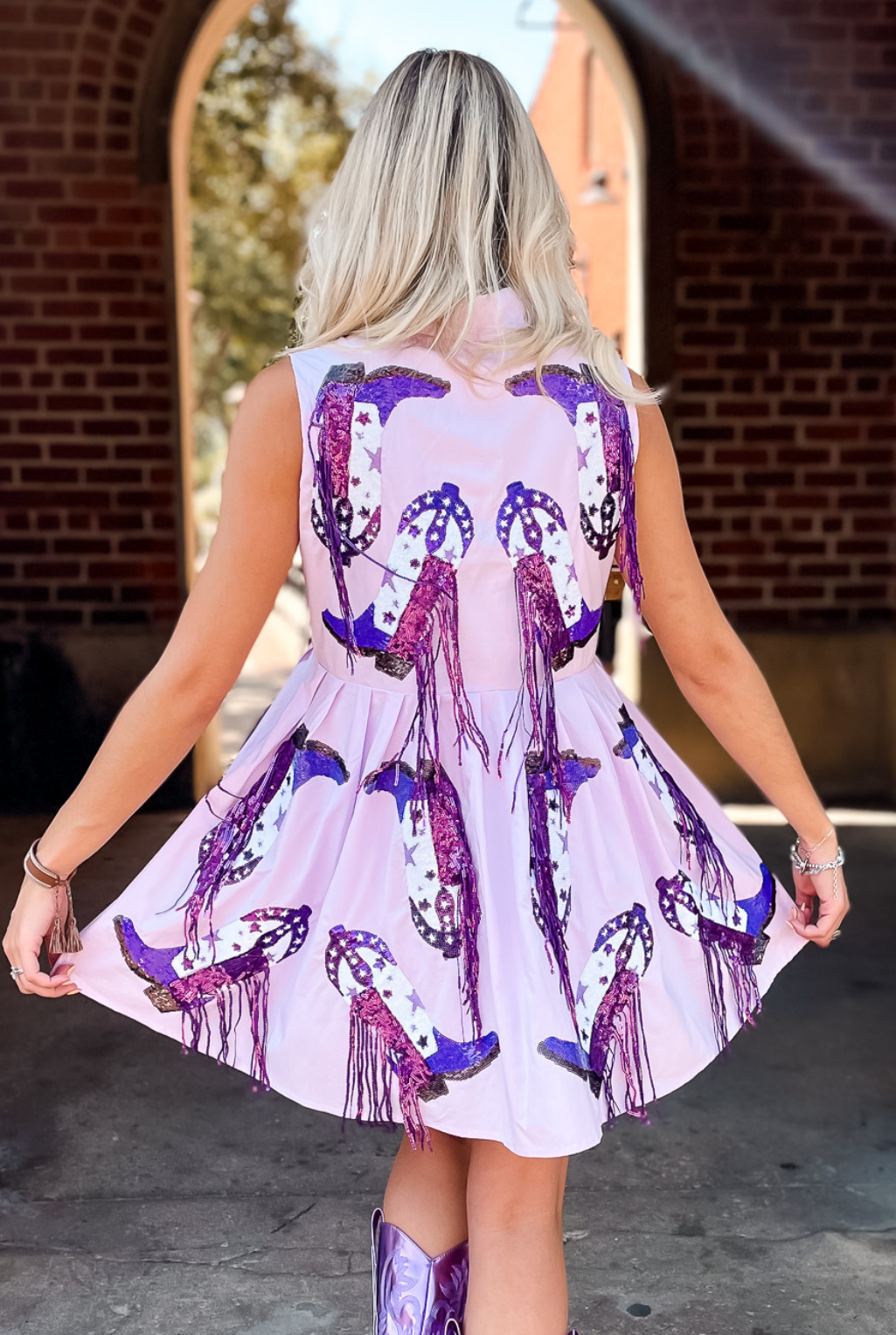 Boot Dress - Lavender/Purple