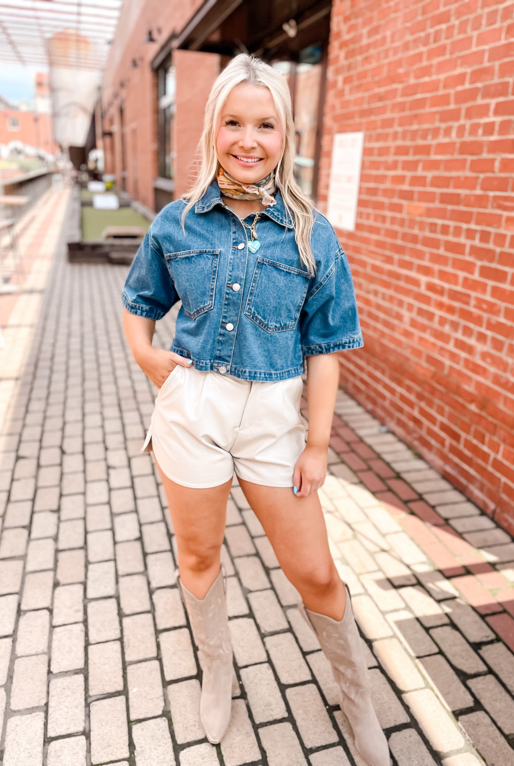 Faux Real Shorts - Taupe