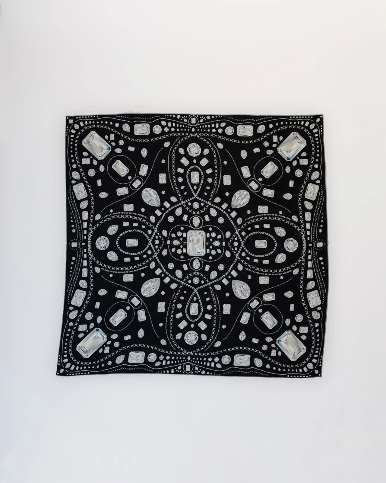 Diamonds By Night Silk Square Scarf