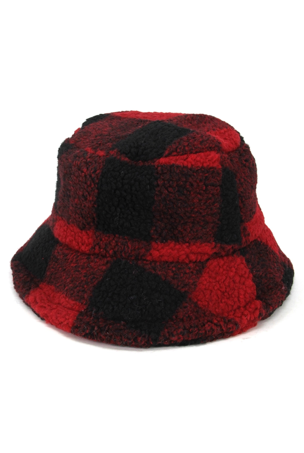 Plaid Bucket Hat - Red/Black