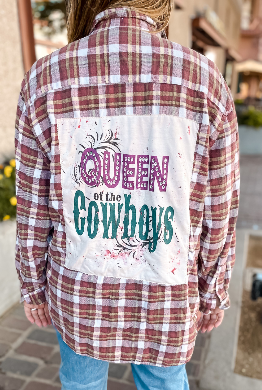 Vintage Western T-Back Flannel - Queen Of The Cowboys