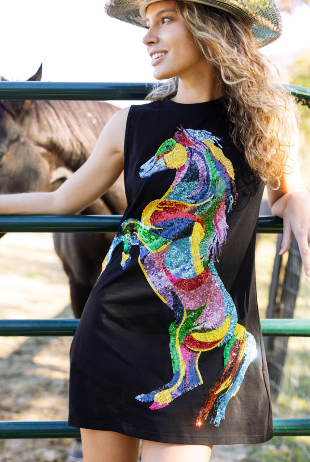 Rainbow Horse Tank Dress