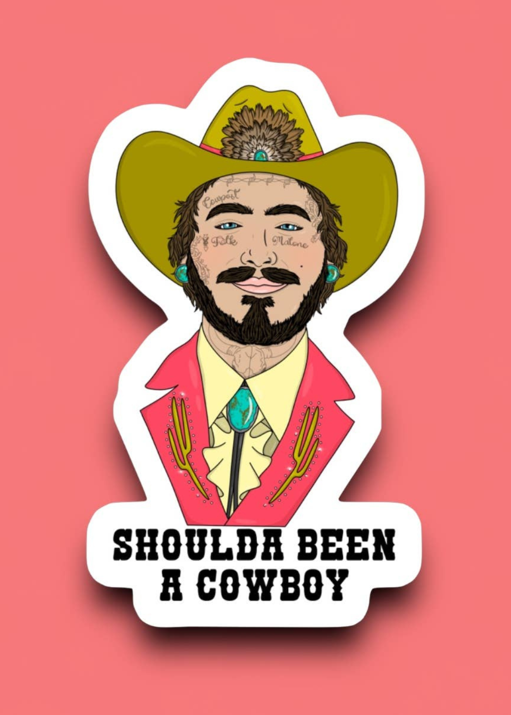 Shoulda Been A Cowboy Sticker - Tucker Brown