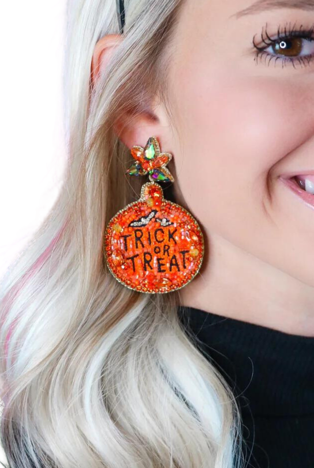 Trick or Treat Beaded Earrings