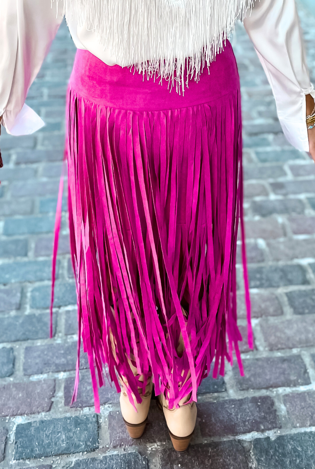 Fringe For Life Skirt - Hot Pink