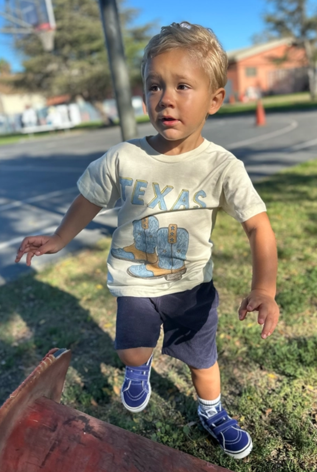 Texas Boots T-Shirt - Blue