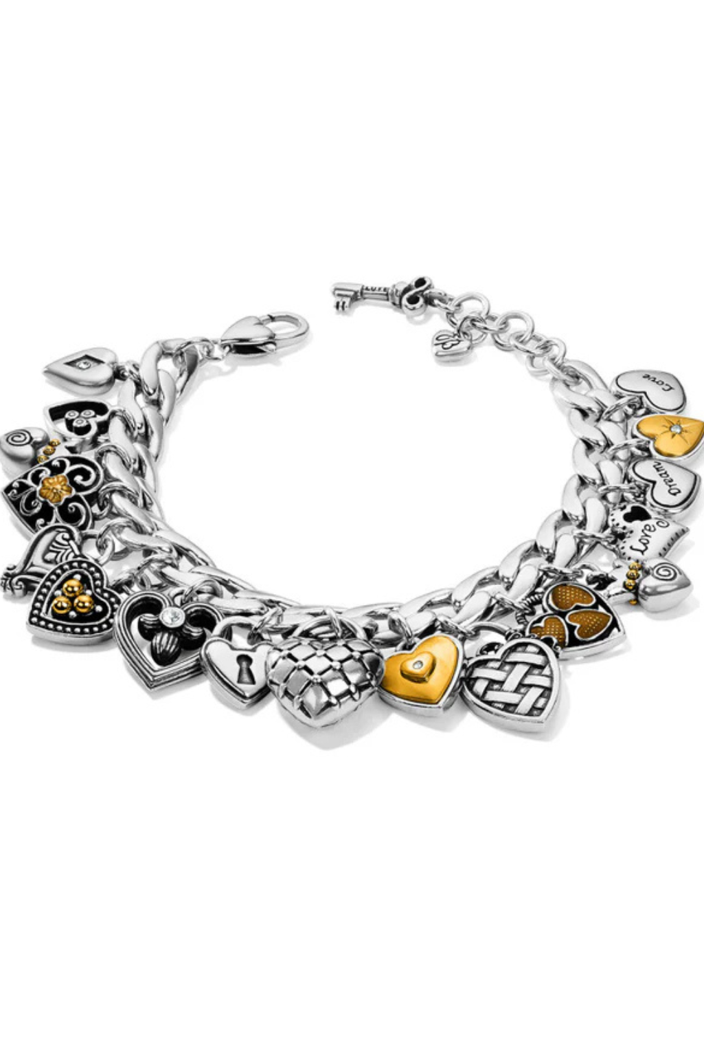 One Heart Charm Bracelet - Silver/Gold