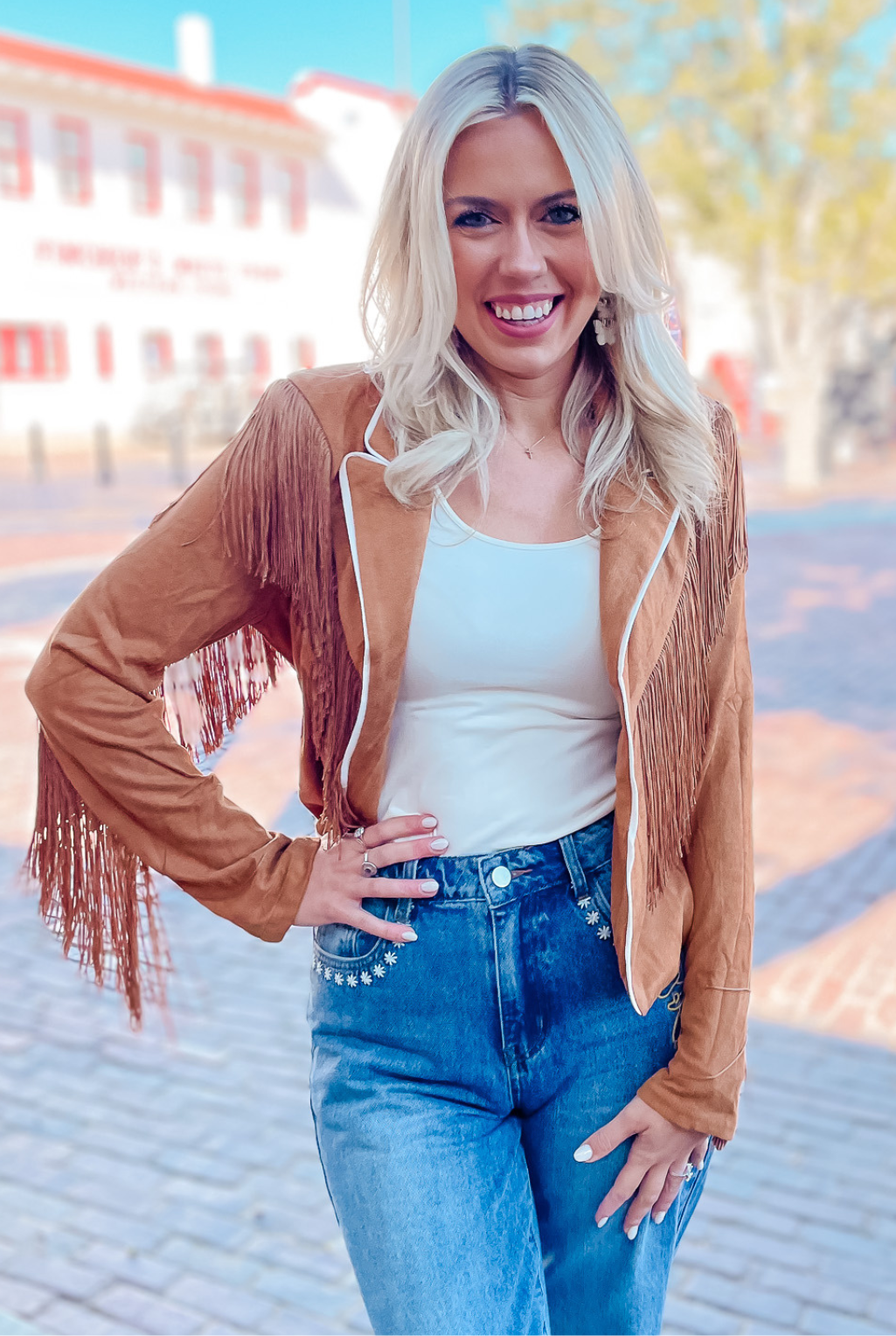 Z Fringe Jacket With Piping - Tucker Brown