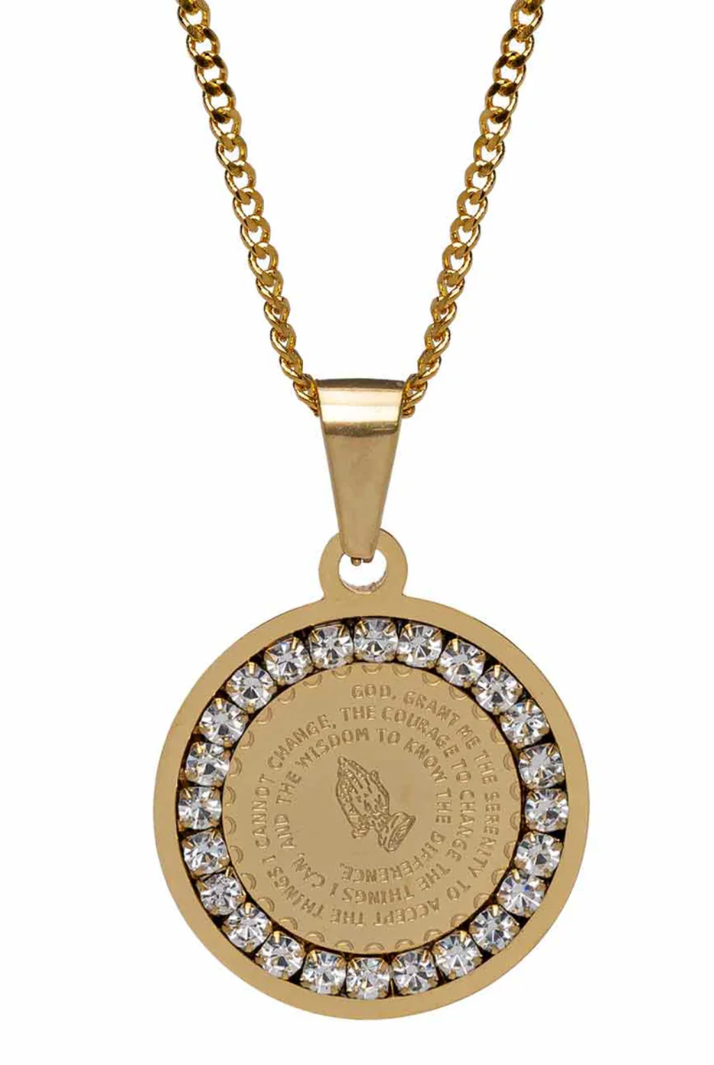 Prayer Warrior Necklace Gold -18in