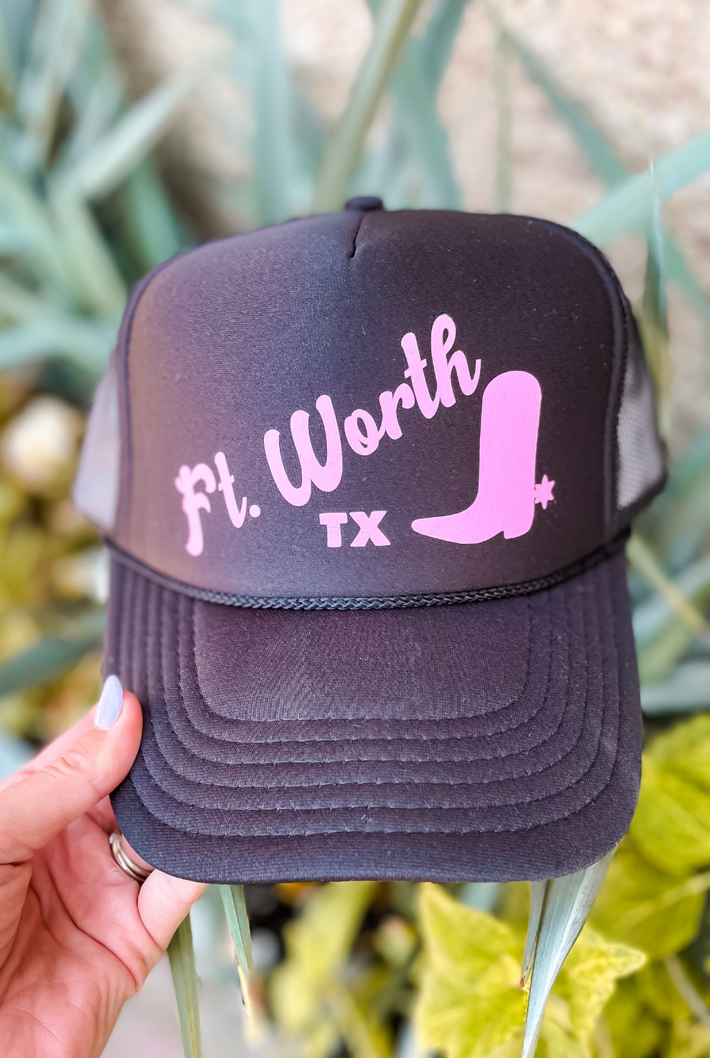 Fort Worth Boot Trucker Cap - Black