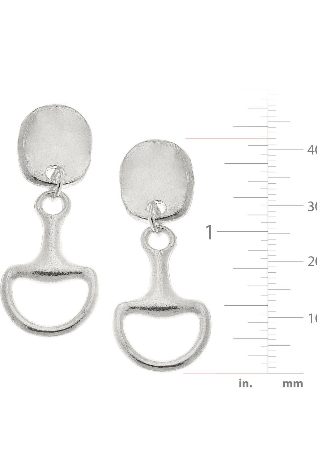 Silver Horsebit Earrings