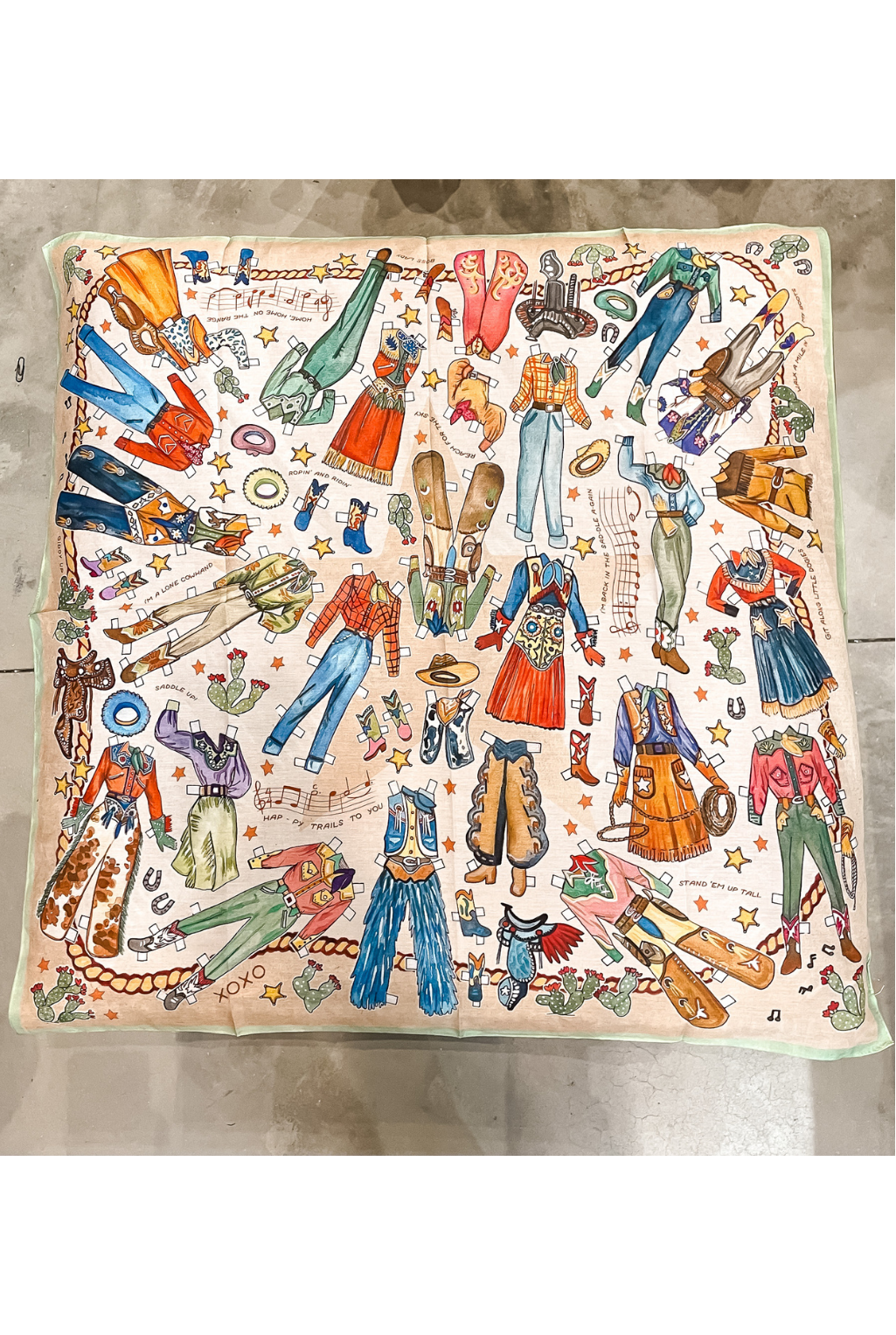 Western Paper Dolls Scarf