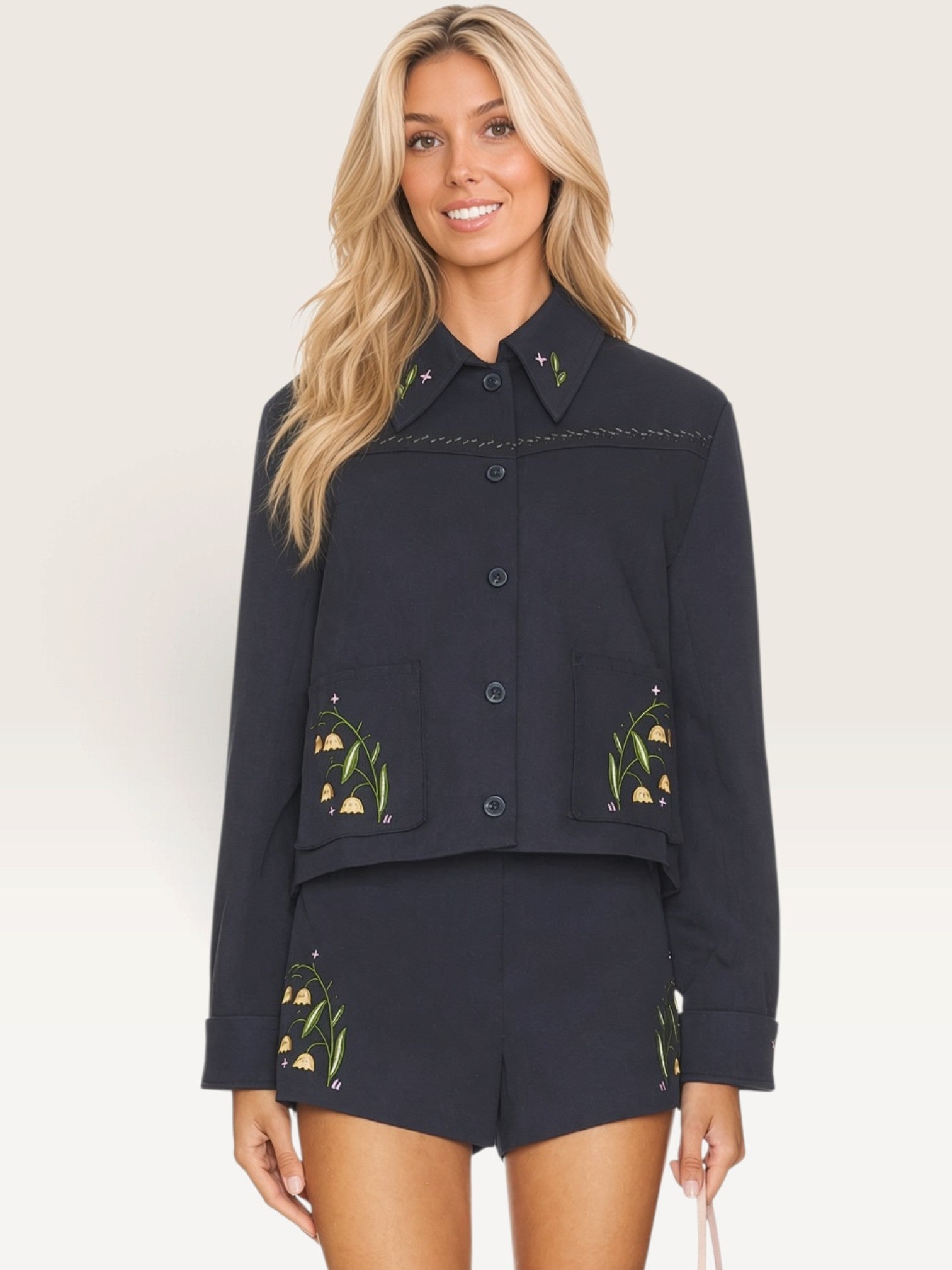 Jalen Floral Embroidered Jacket