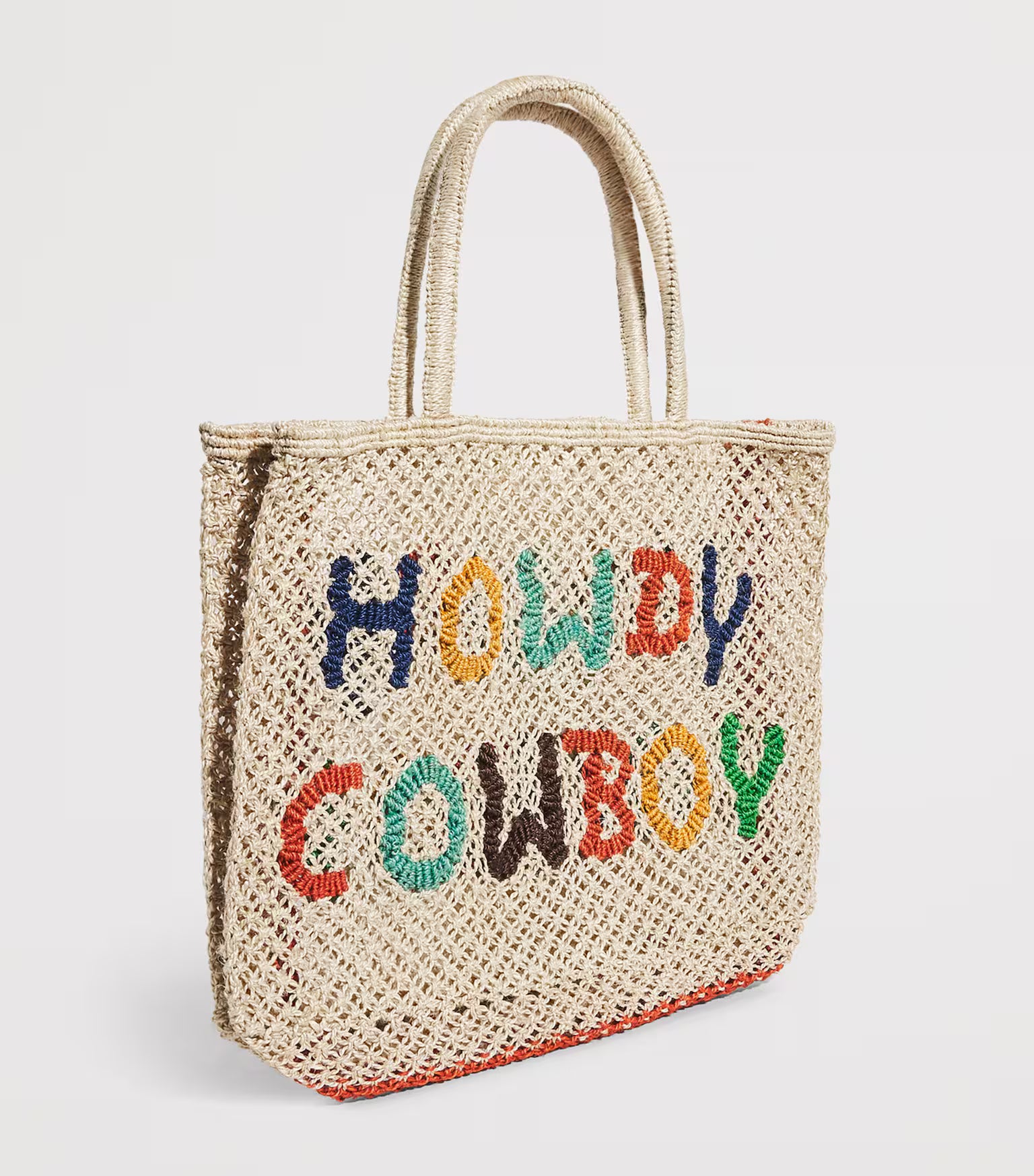Howdy Cowboy Mini Jute Bag - Multi