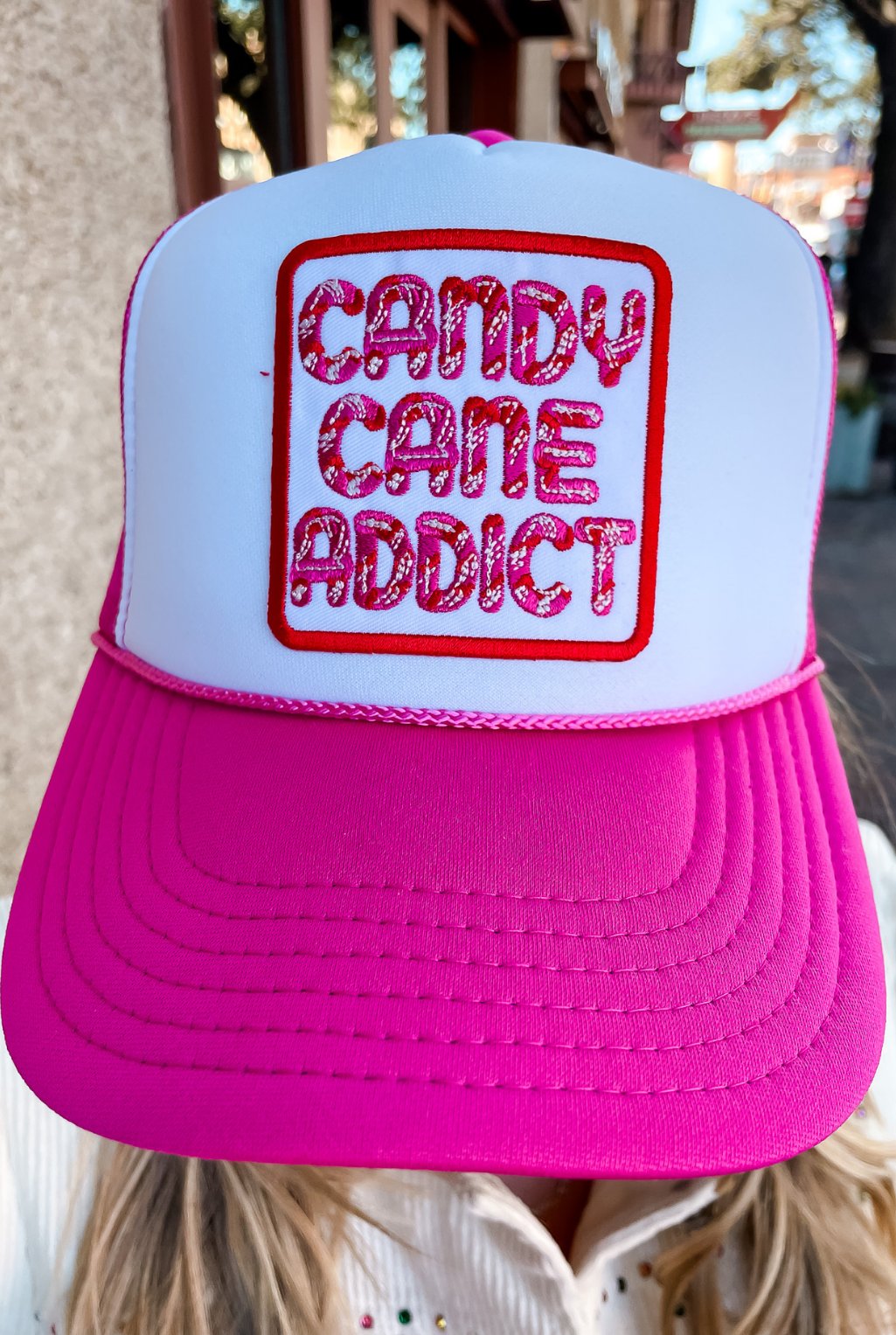 Candy Cane Addict Trucker Cap