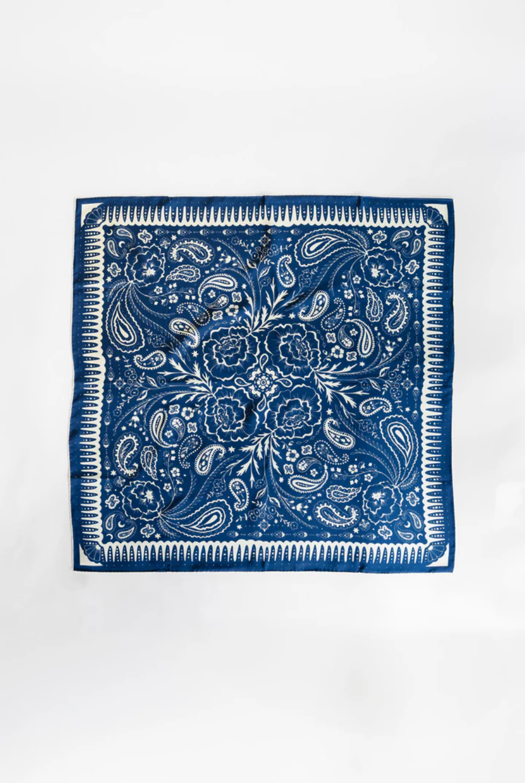 Navy Outlaw Silk Square Scarf