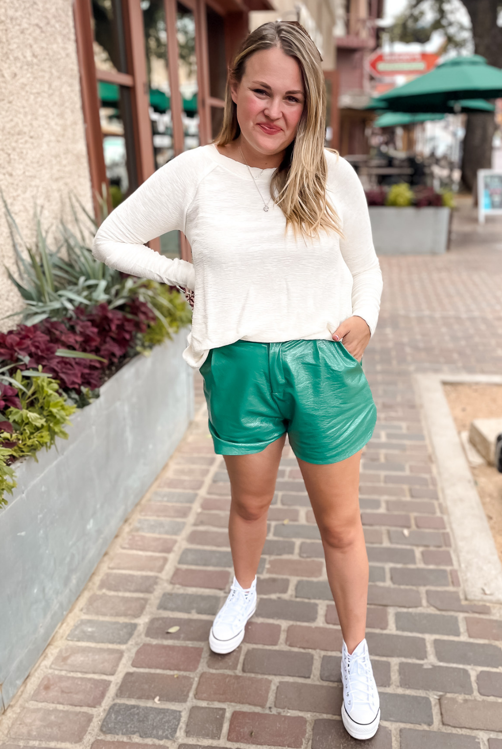 Faux Leather Short - Jade