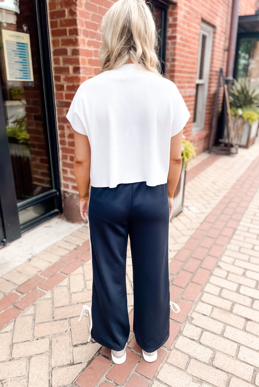 Tied Up In Track Pants - Navy