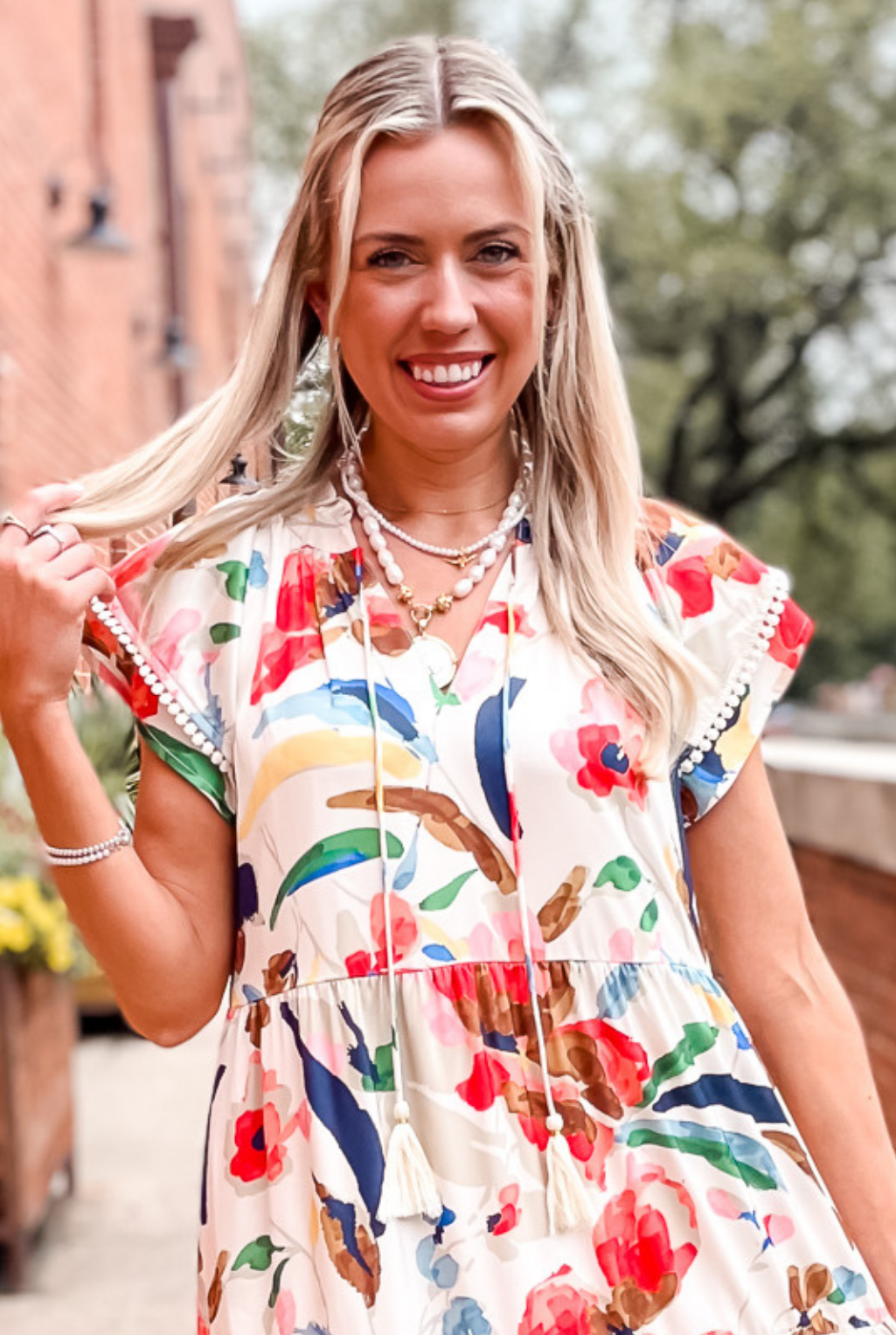 April Showers Satin Dress