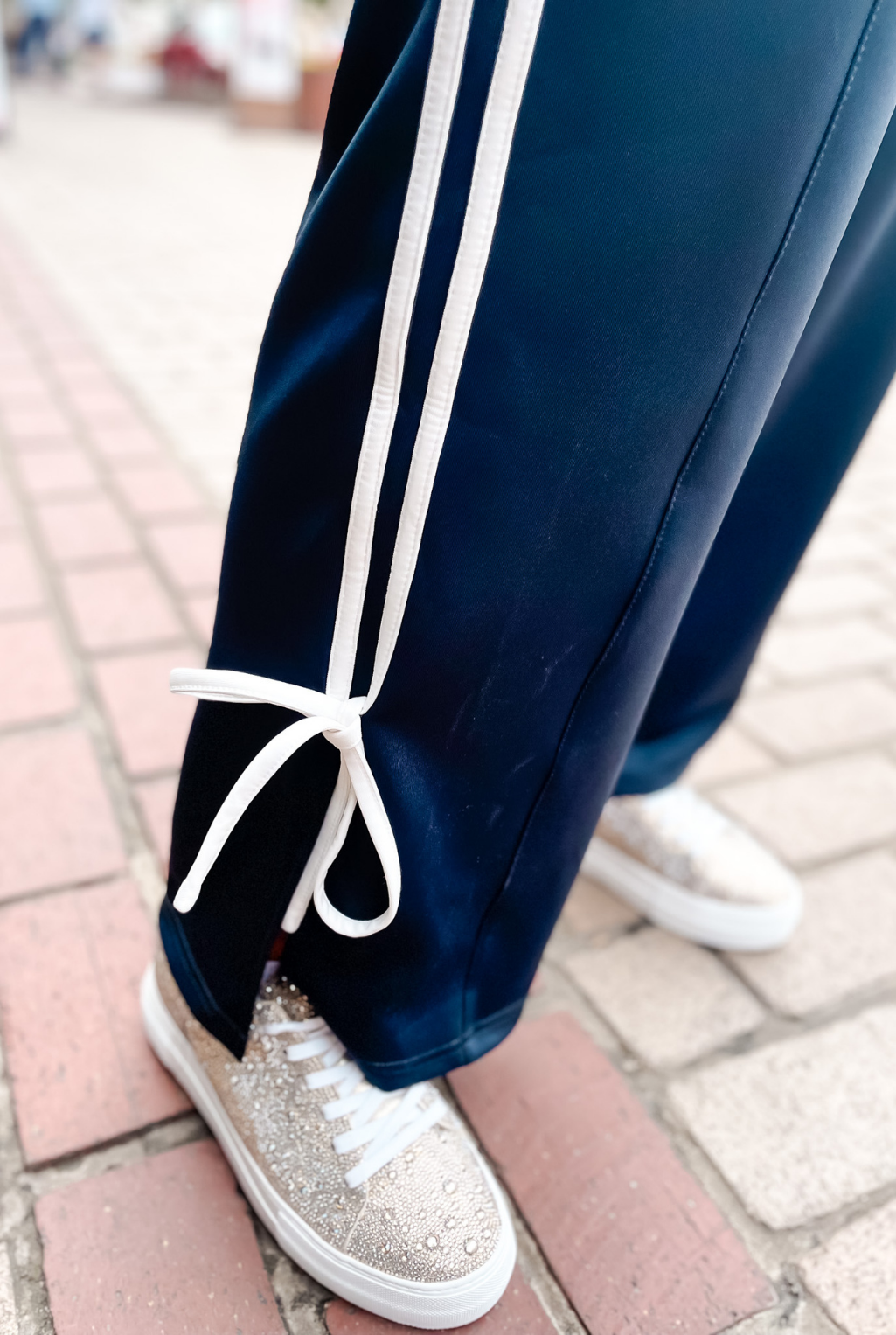 Tied Up In Track Pants - Navy