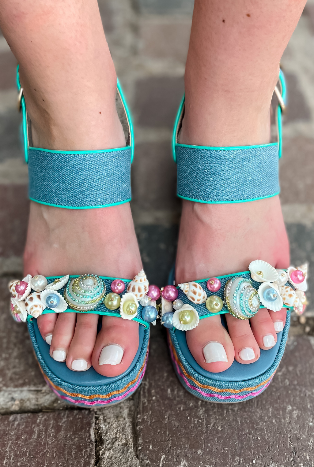 Shellie Seashell Platform Wedge