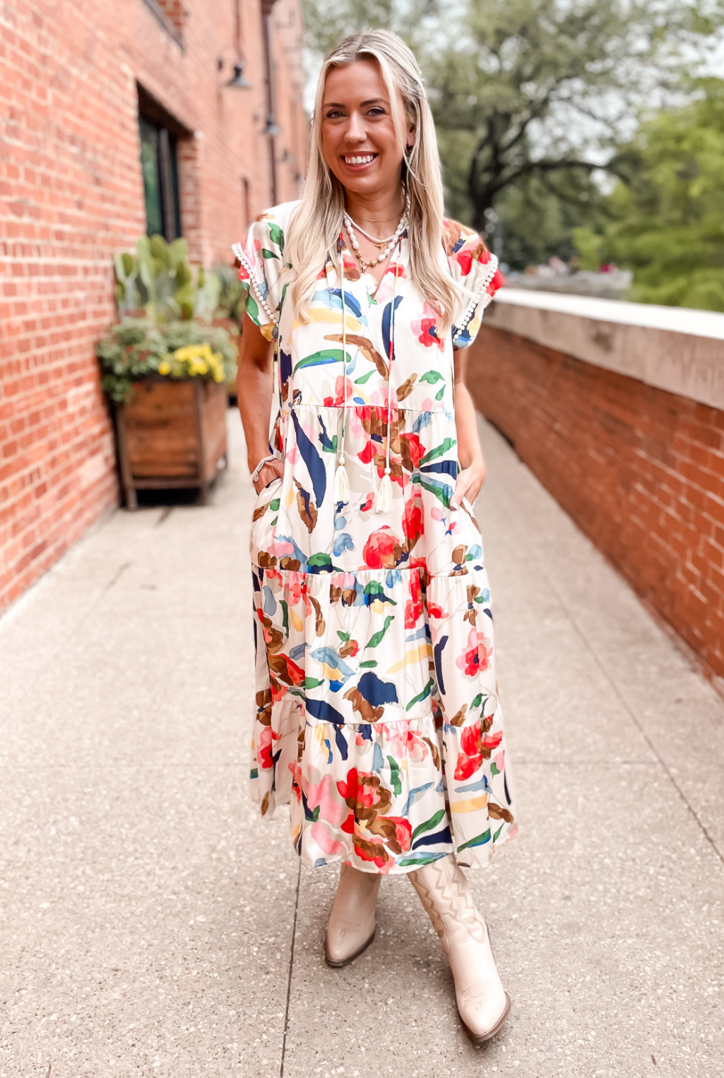 April Showers Satin Dress