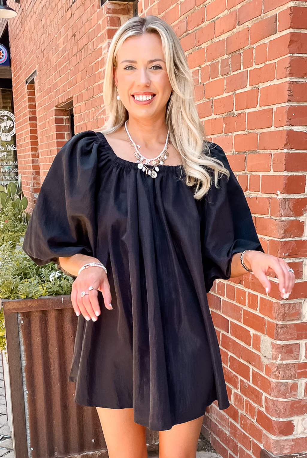 Some Like It Solid Dress - Black