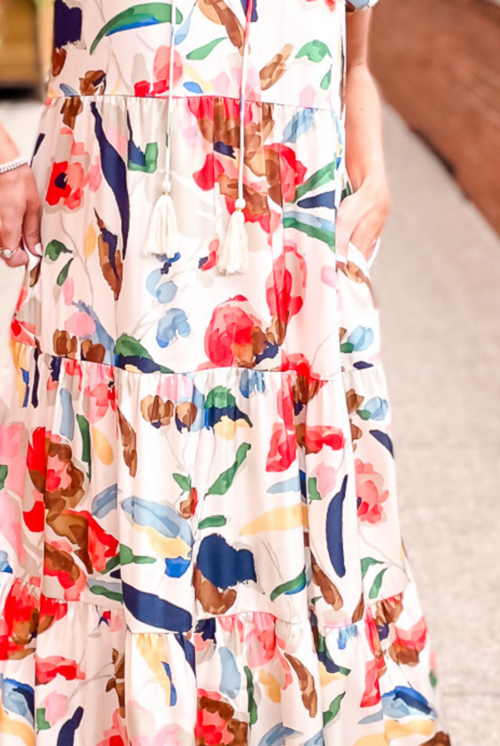 April Showers Satin Dress