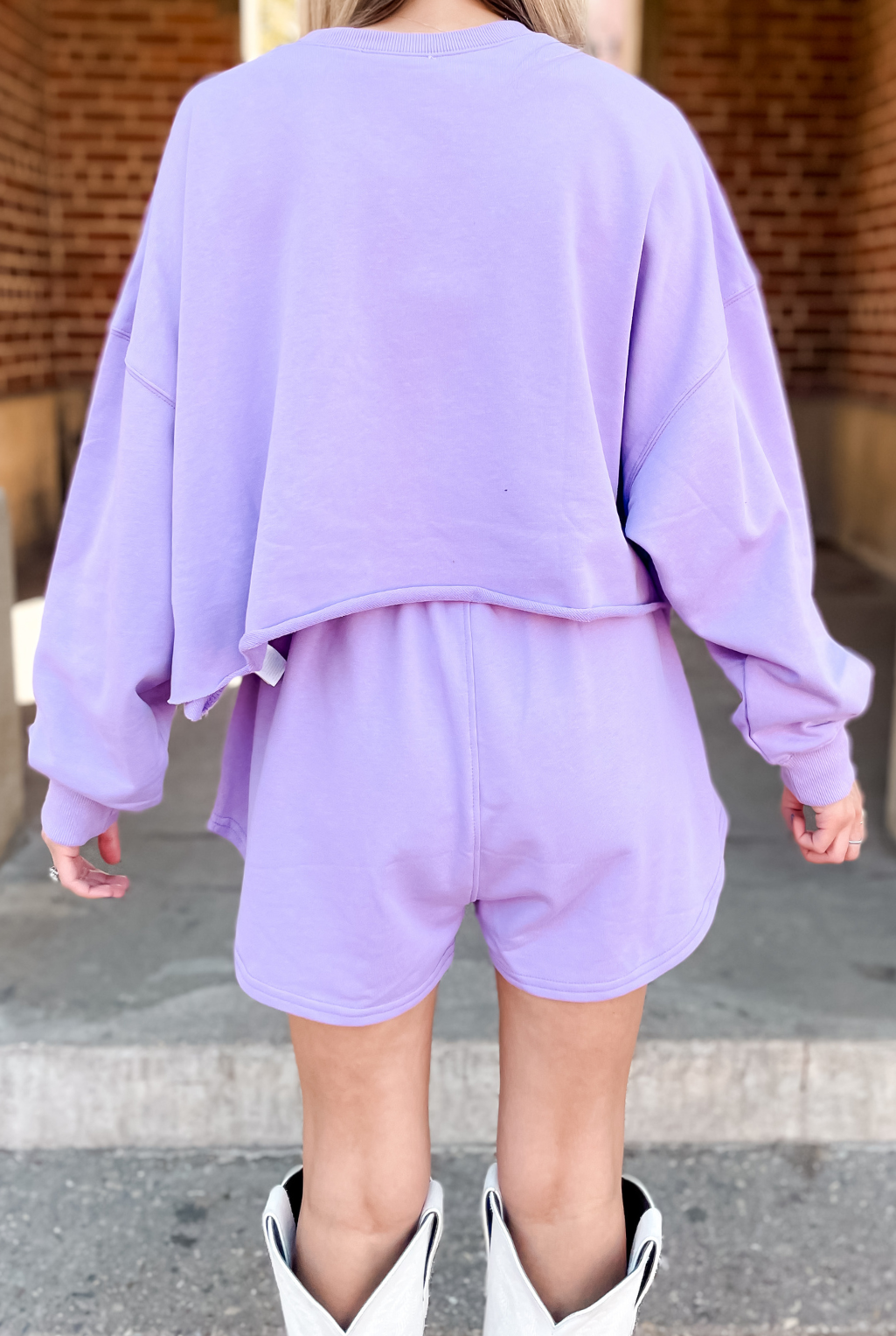 Pearls & Bows Sweatshirt - Lavender