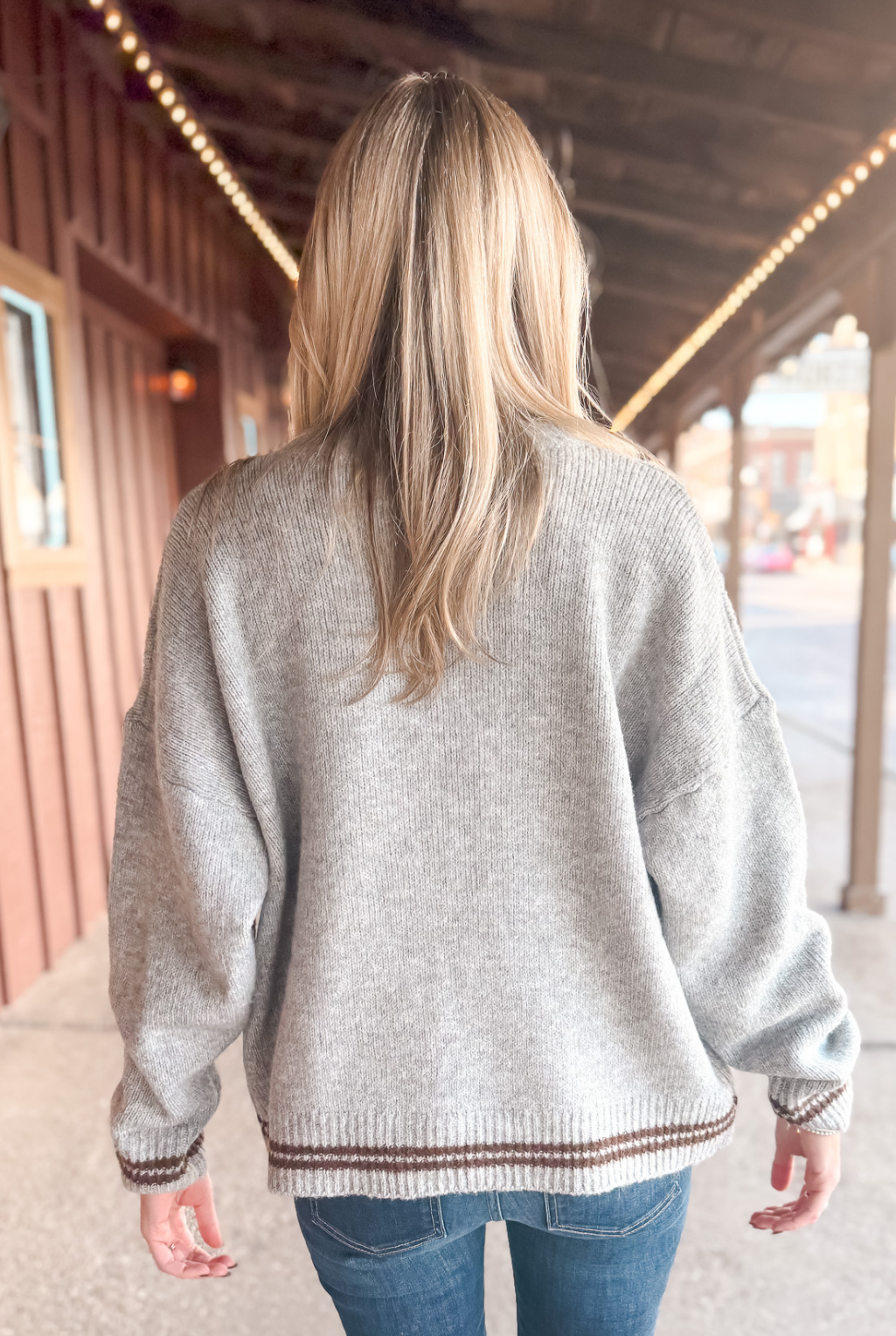 See You Cowboy Sweater - Grey - Tucker Brown