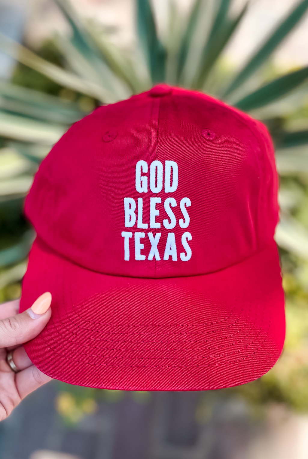 God Bless Texas Ball Cap - Red