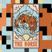 Horse Cowgirl Card Sticker - Tucker Brown