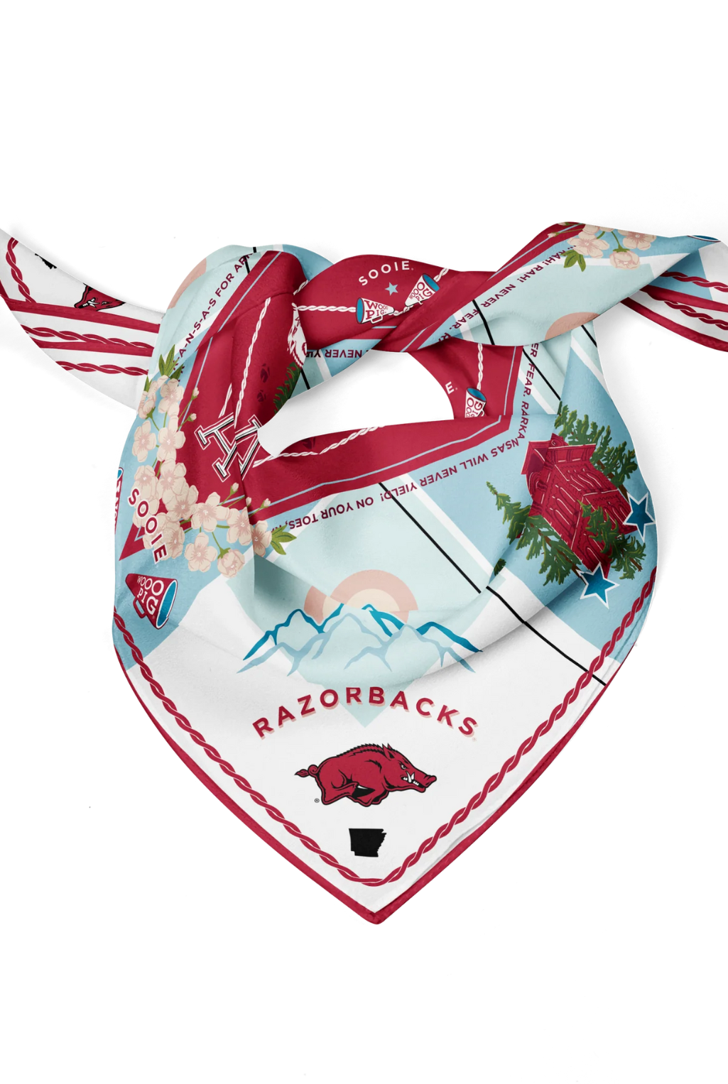 Arkansas Razorbacks Silk Scarf