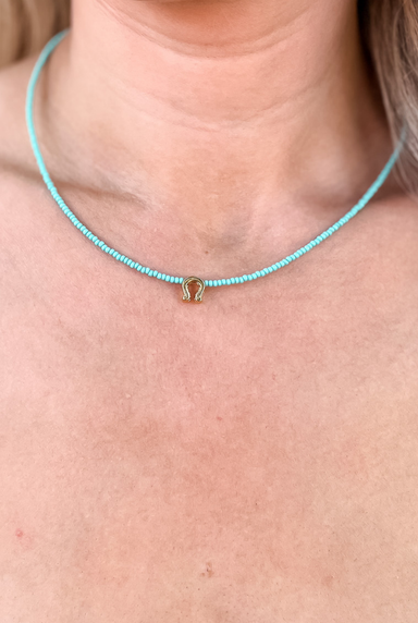 Turquoise Horseshoe Necklace - Tucker Brown