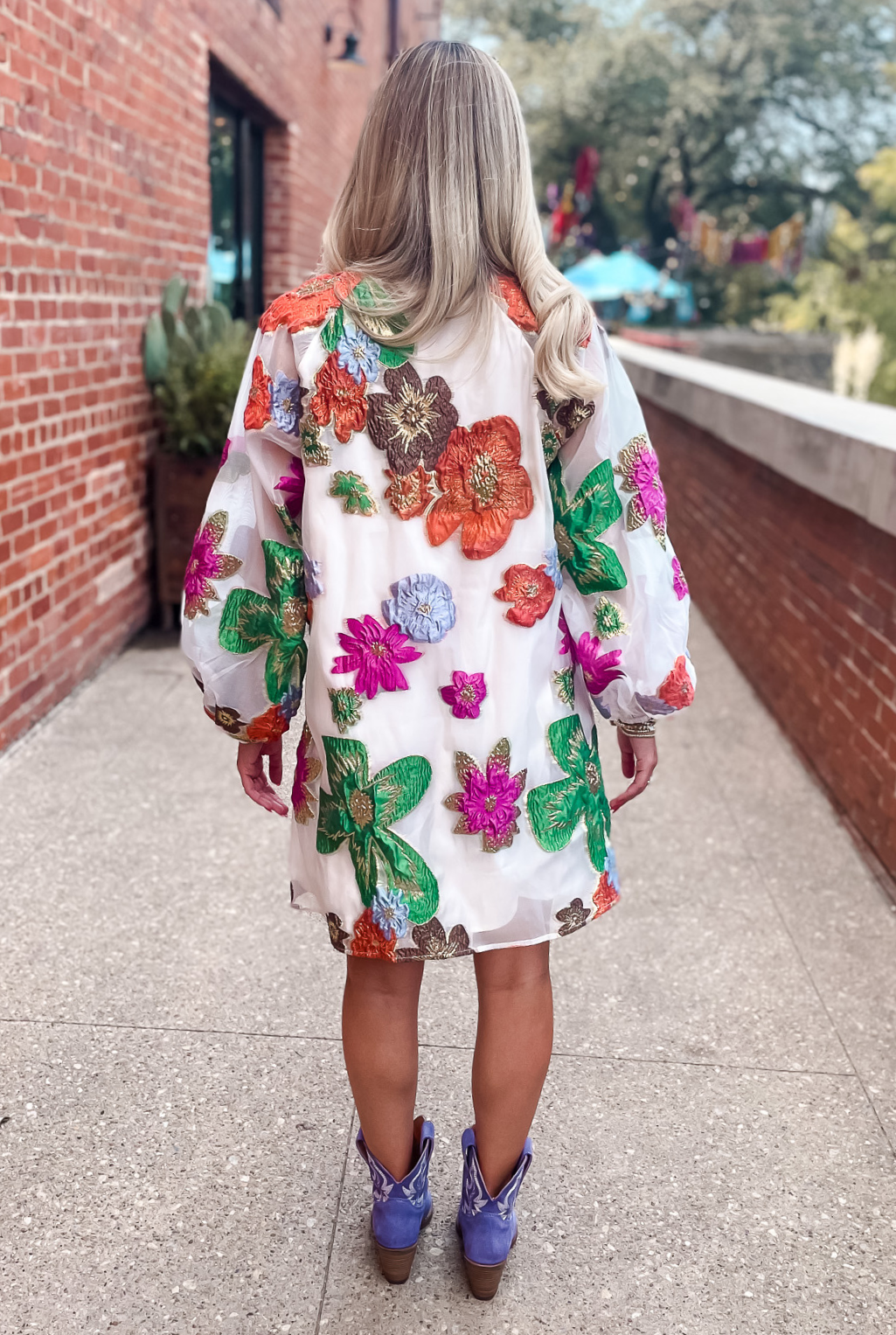 Floral Organza Dress - Multi - Tucker Brown