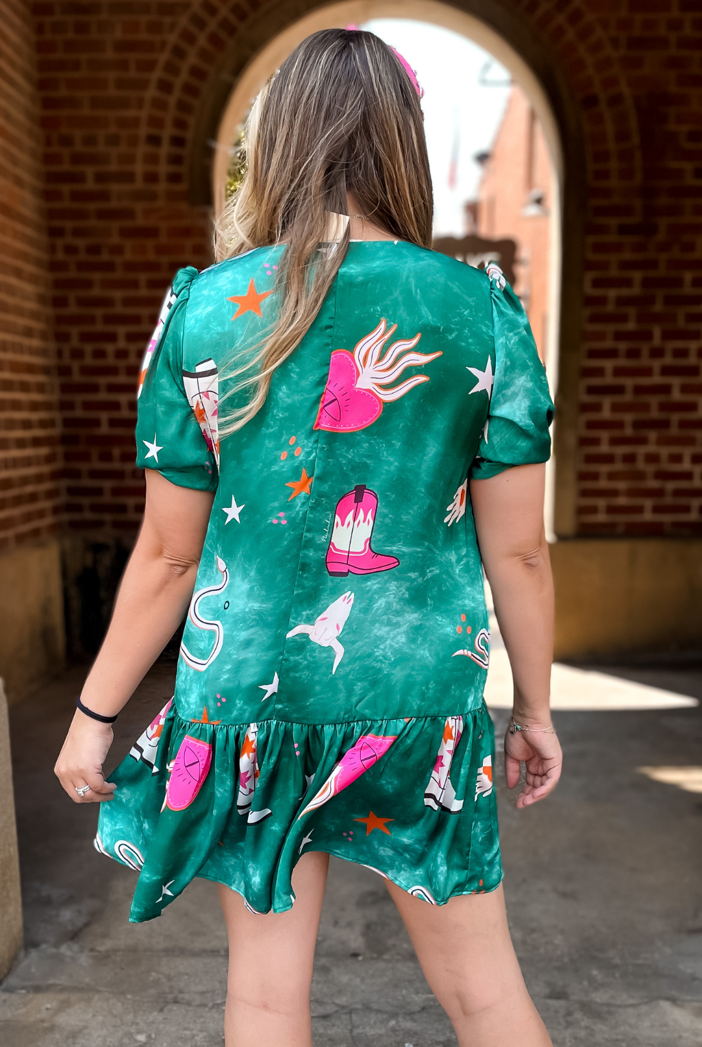 Bonaire Green Boots Dress