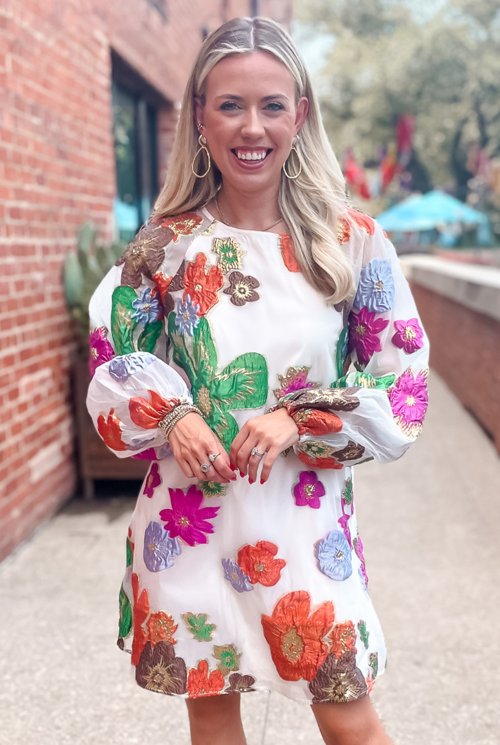 Floral Organza Dress - Multi - Tucker Brown