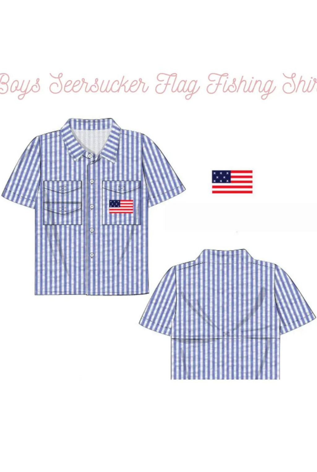 Seersucker USA Flag Shirt