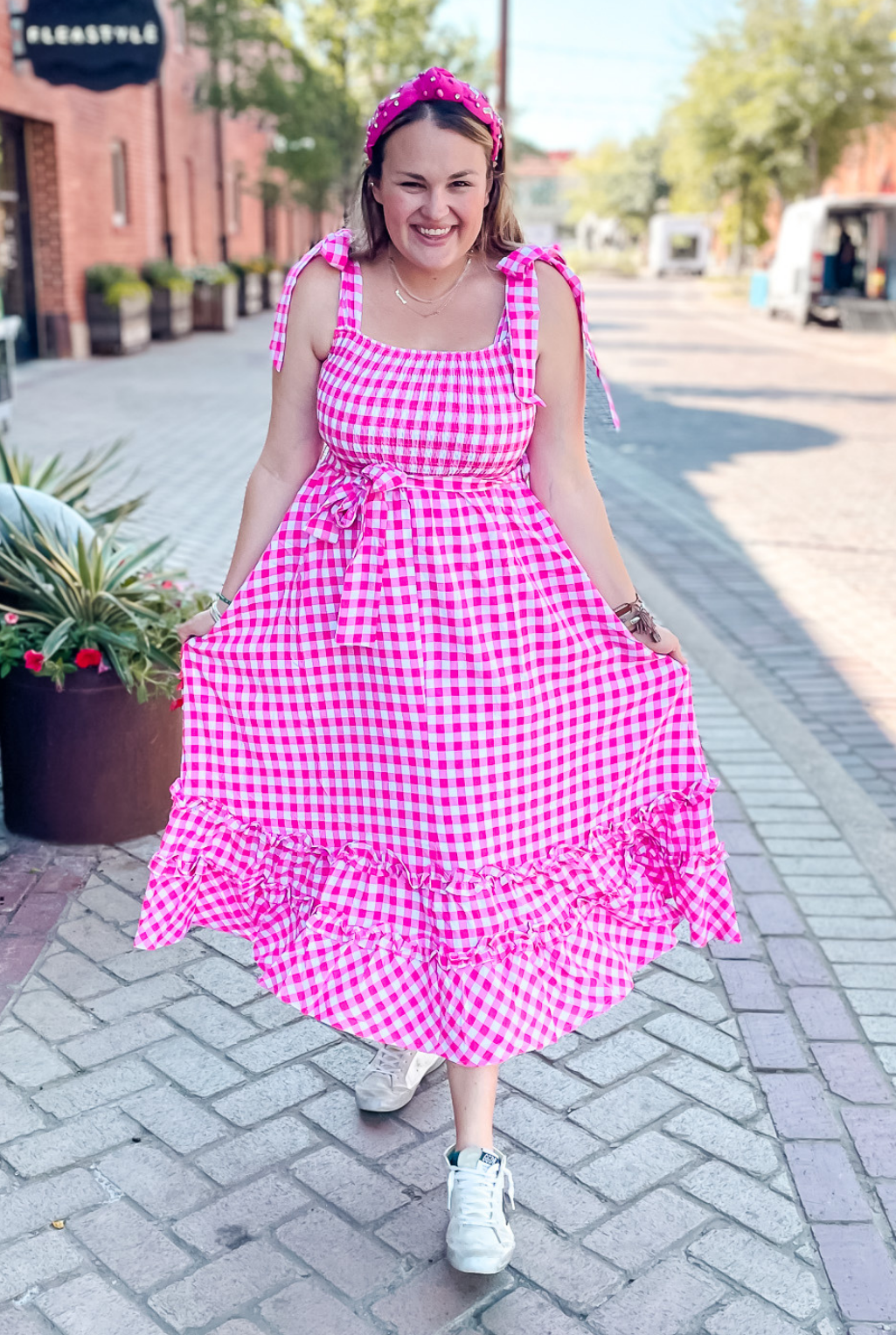 Picnic Pink Gingham Dress