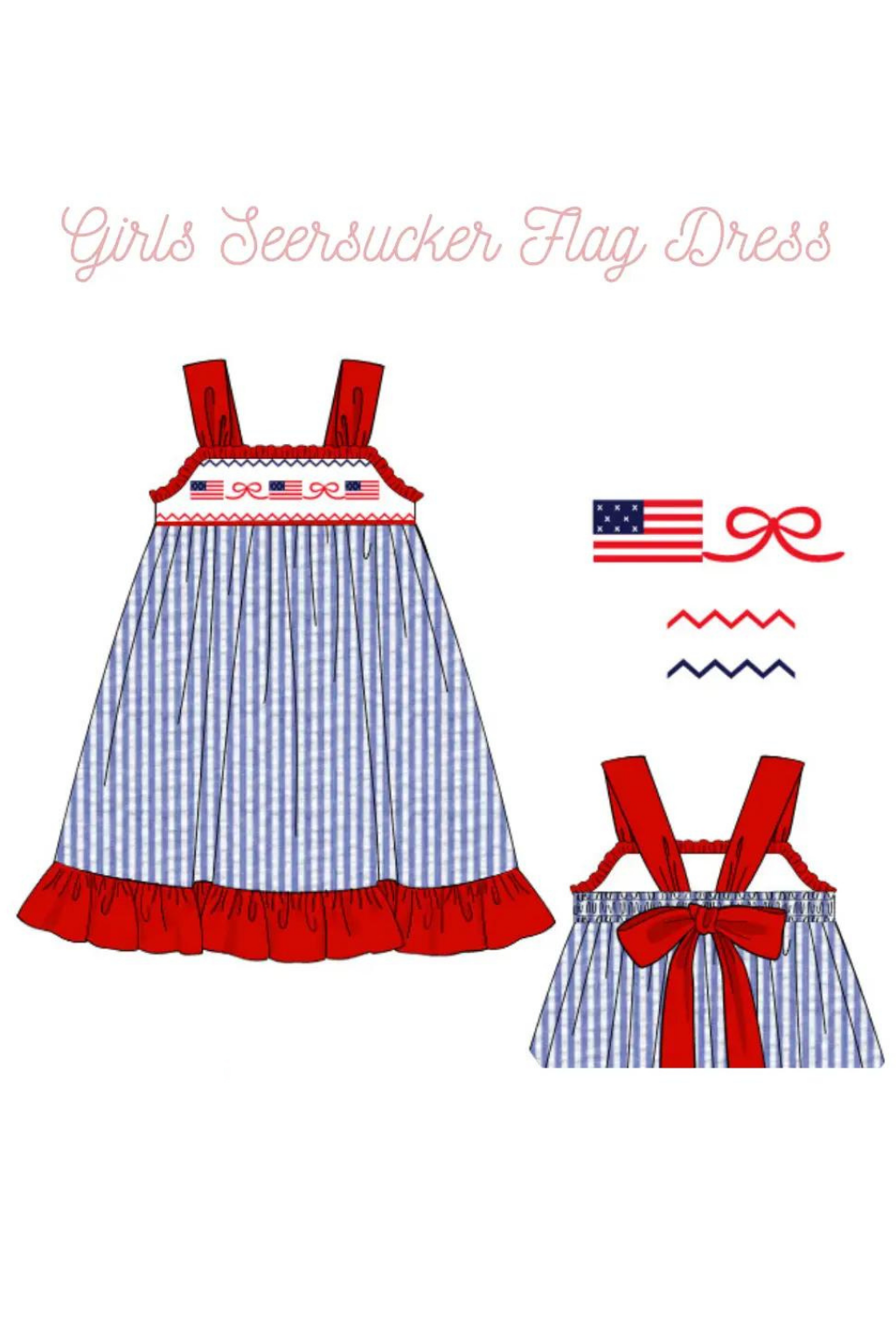 Seersucker USA Flag Dress