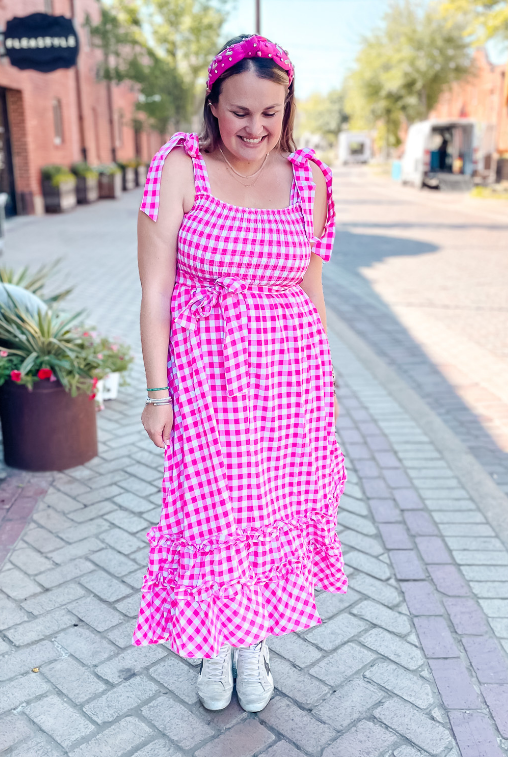 Picnic Pink Gingham Dress
