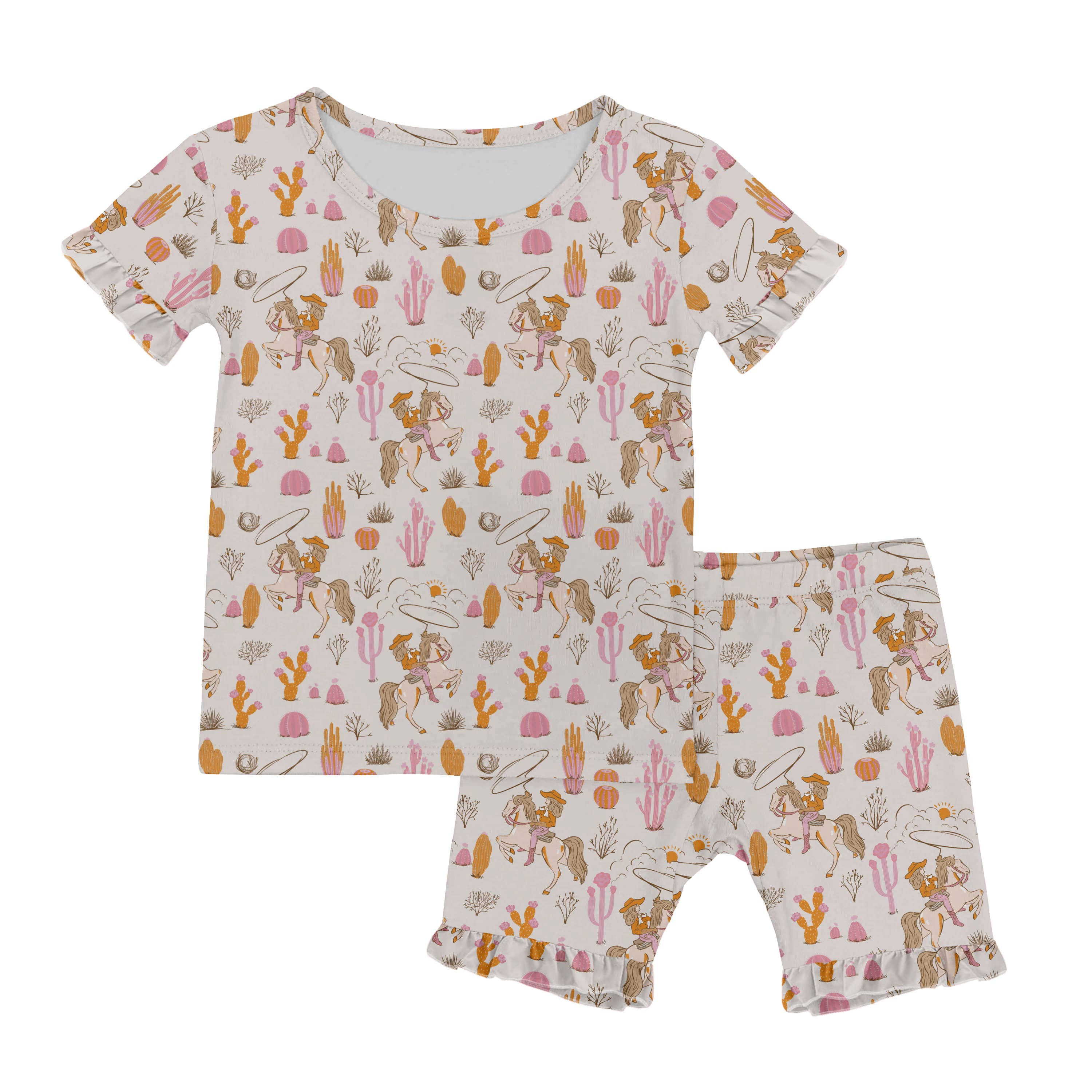 Saddle Up Cowgirl Short Sleeve PJ Set