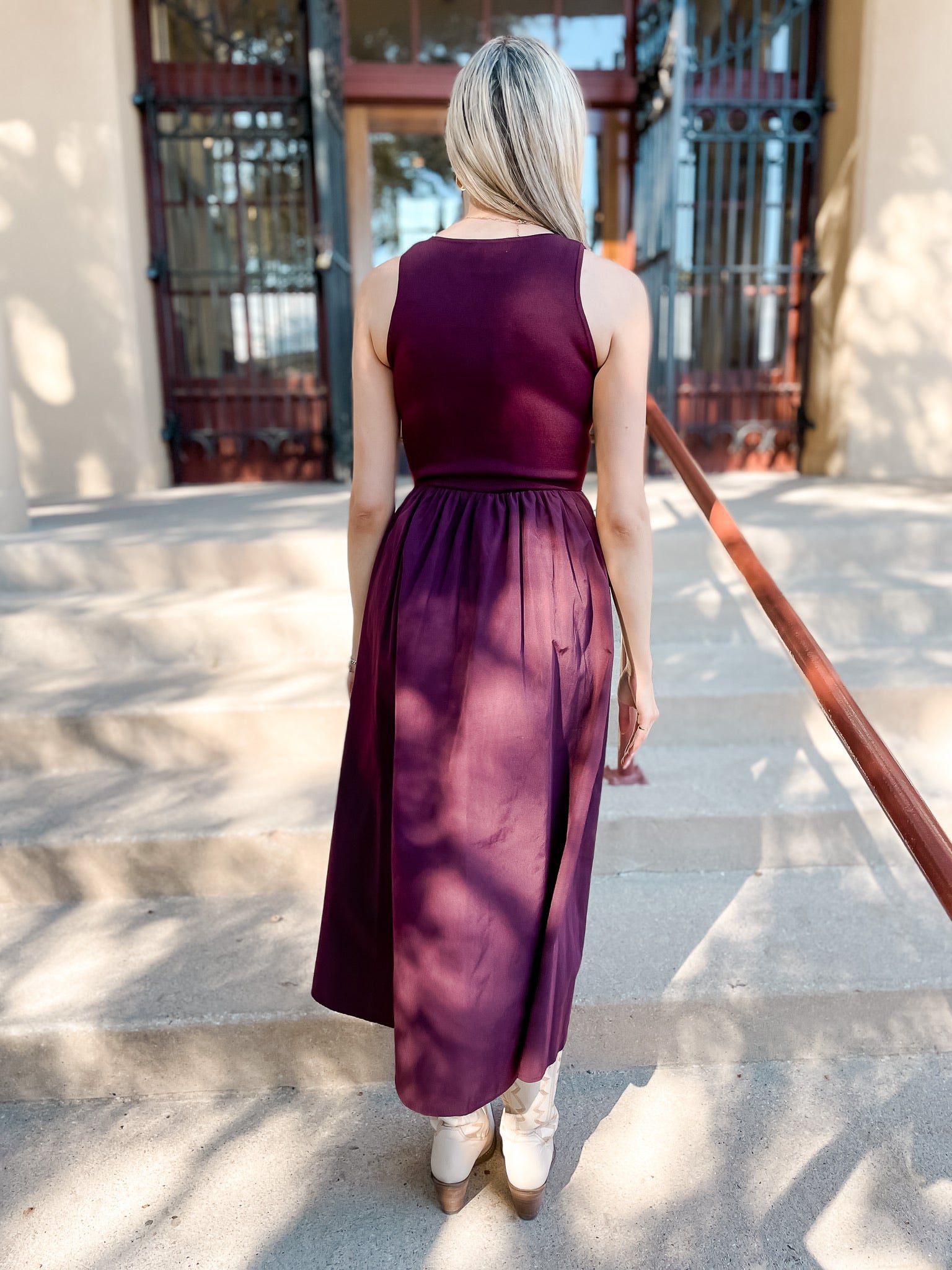 Oxblood Midi Dress